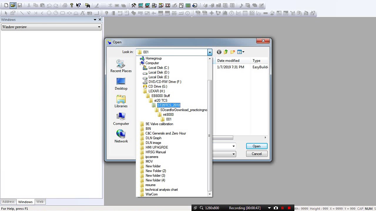 Weintek Easy Builder 8000 EasyBuilder8000 EB8000 USB upload file XOB runtime to MTP proj conversion