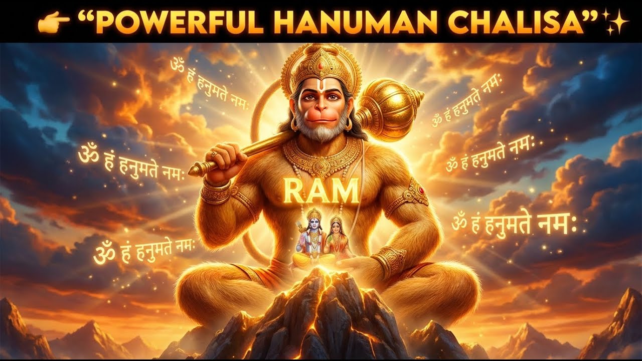 🔴 LIVE |Hanuman Chalisa | Powerful Chant to Destroy Obstacles & Fear | Deep sleep and Meditation