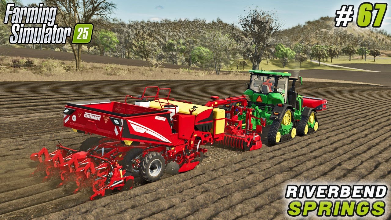 How We Planted Potatoes With New Planter | Farming simulator 25 | Riverbend Springs | Timelapse #67