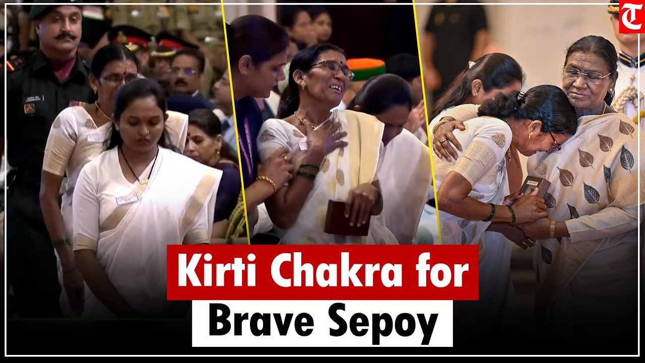 Kirti Chakra awarded posthumously to Sepoy Prabhakar for supreme bravery and sacrifice