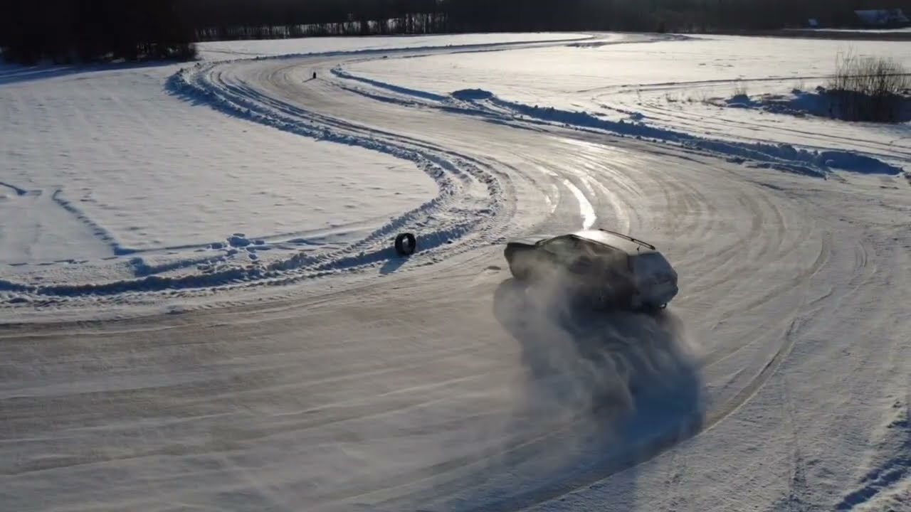 Ice Track with Audi A4 B5 Quattro and Subaru Impreza/Dji mini 4K