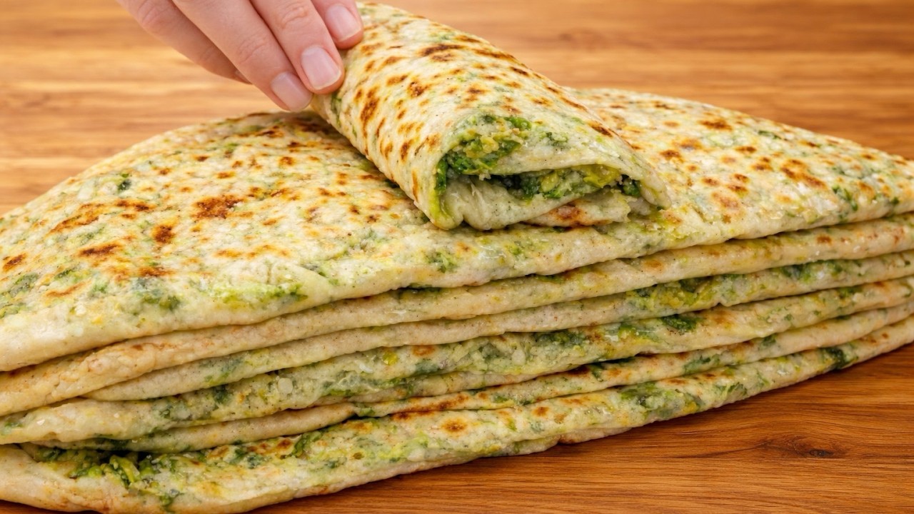 Sahur İçin Çok Lezzetli ve Pratik İçli Gözleme Tarifi!
