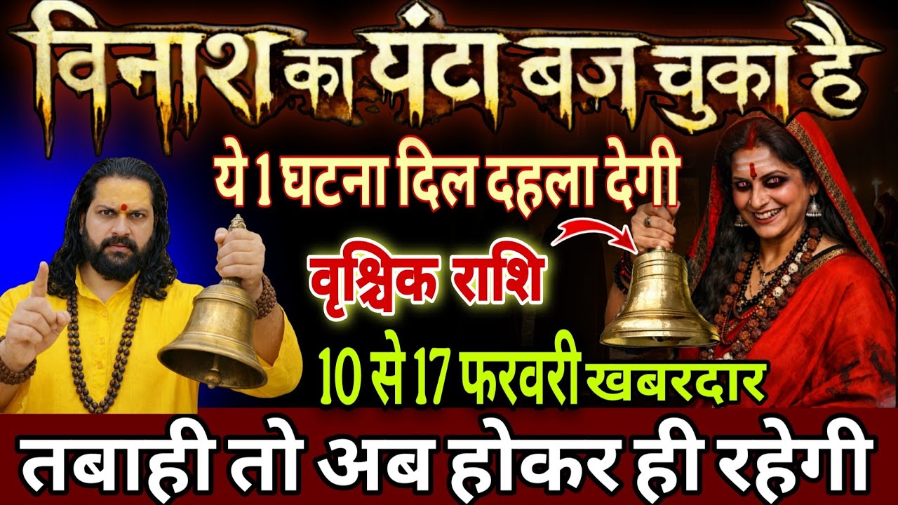 वृश्चिक राशि, 10,11,12 फरवरी, चेतावनी अगले 3 दिनों में खतरे की घंटी बज चुकी है 