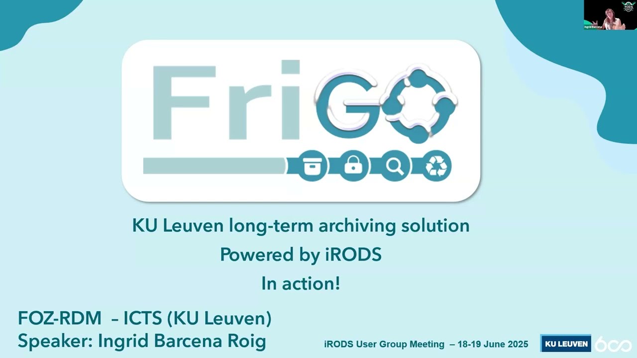 UGM2025 / 27. Lightning Talk - FriGO: Long term archiving with iRODS in action