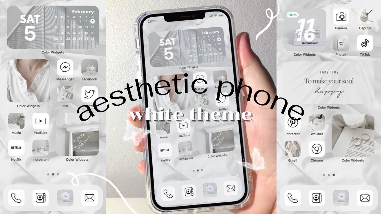 customize your iphone ☕️ (white theme) iOS15 🤍 | how to have an aesthetic phone