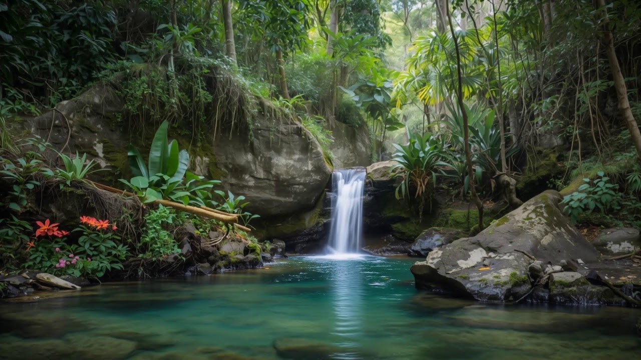 Gentle Piano Music & Water Sounds | Calm Your Mind and Meditate 🌲 Relaxing,Piano Music Relax 1