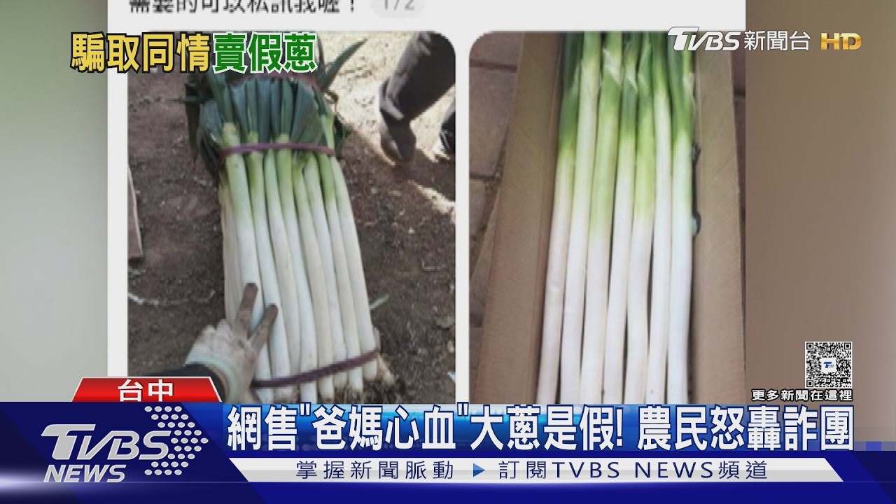 網售「爸媽心血」大蔥是假! 農民怒轟詐團｜TVBS新聞 @TVBSNEWS01