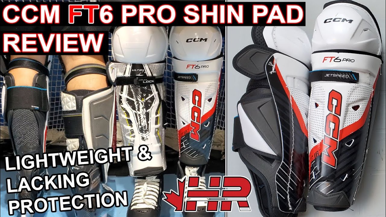 Lightweight and lacking protection. CCM Jetspeed FT6 Pro hockey player shin guard pad review