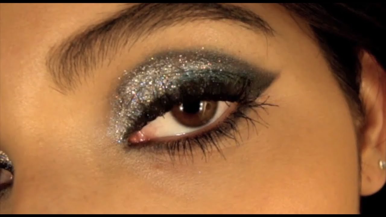 Maquillaje: (Ojos con Glitter) Destellos Nocturnos