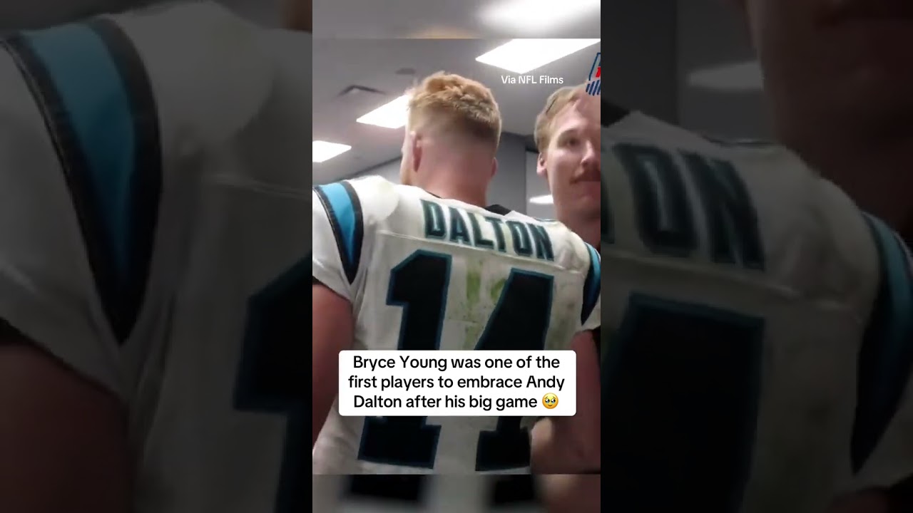 Bryce Young was the first to congratulate Andy Dalton on his big game 🥺 #shorts
