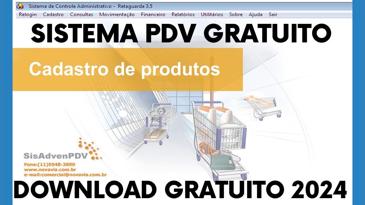 Sistema PDV gratuito 2024- SisAdvenPDV Frente de Caixa