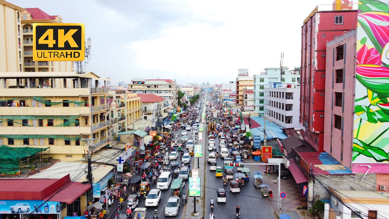 The Surprising Truth About Traffic Congestion on Veng Sreng Street, Phnom Penh City, Cambodia 2021.