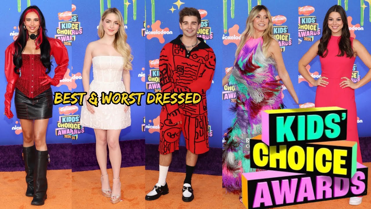 TOP 10 BEST & WORST DRESSED AT THE KIDS CHOICE AWARDS 2024!