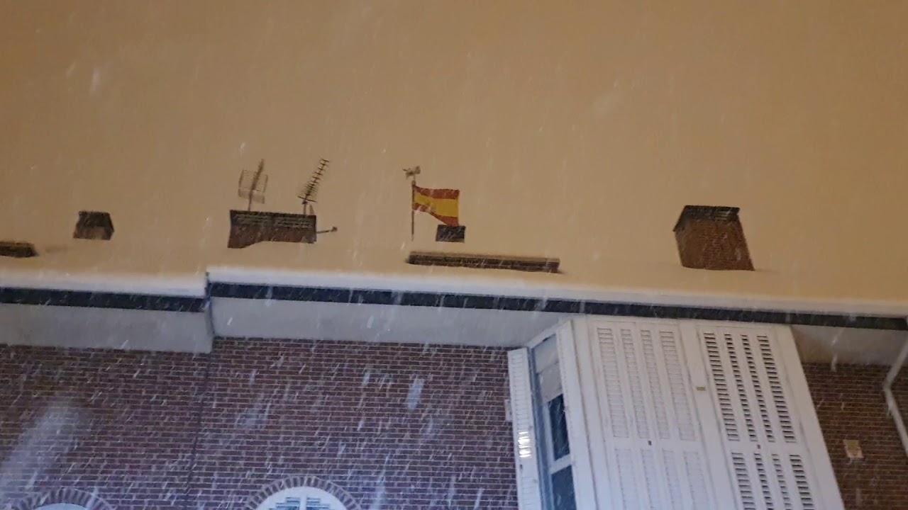 Filomena a las 22h en Madrid del 8 de Enero 2021 la nevada ya era importante.