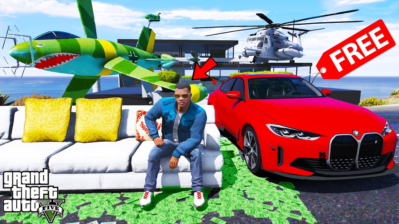 Franklin Buying EVERYTHING For FREE in GTA 5 | SHINCHAN and CHOP
