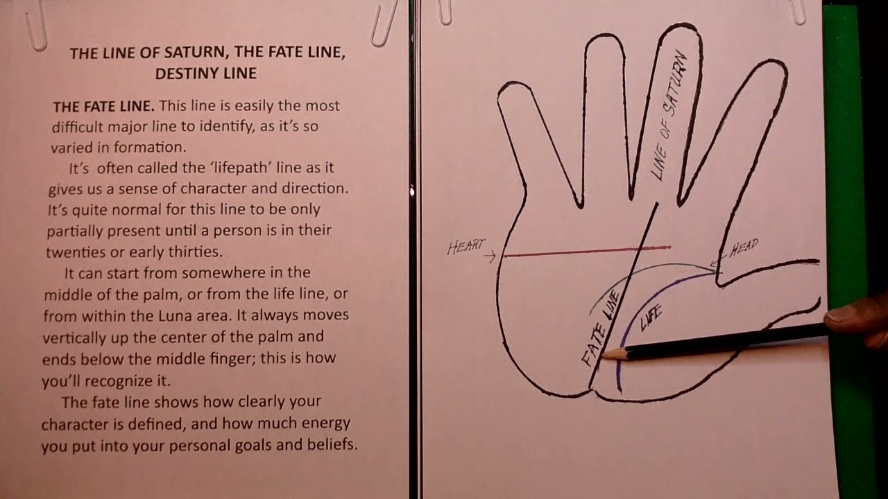 416 THE LINE OF SATURN IS THE FATE LINE
