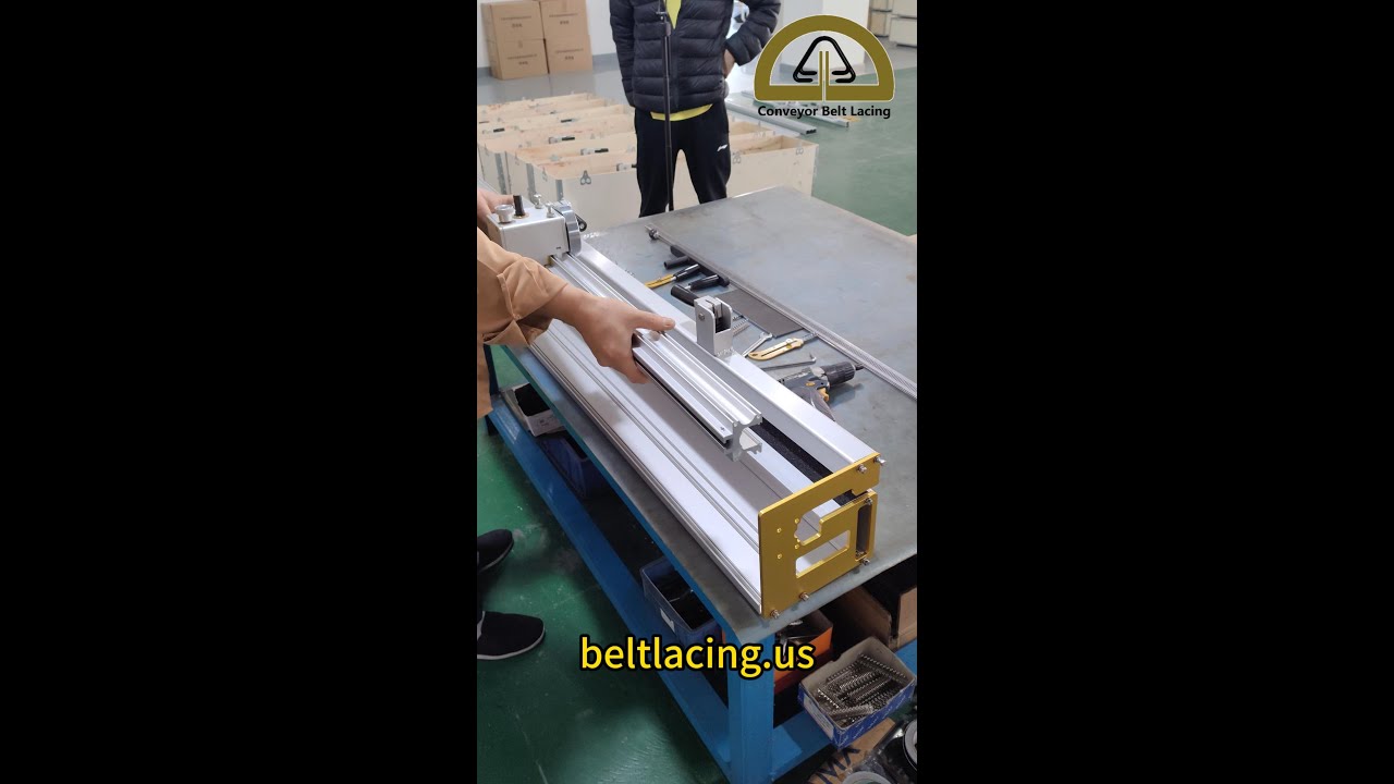 How to Install Conveyor Belt Fasteners with a Portable Roller Lacer - beltlacing.us
