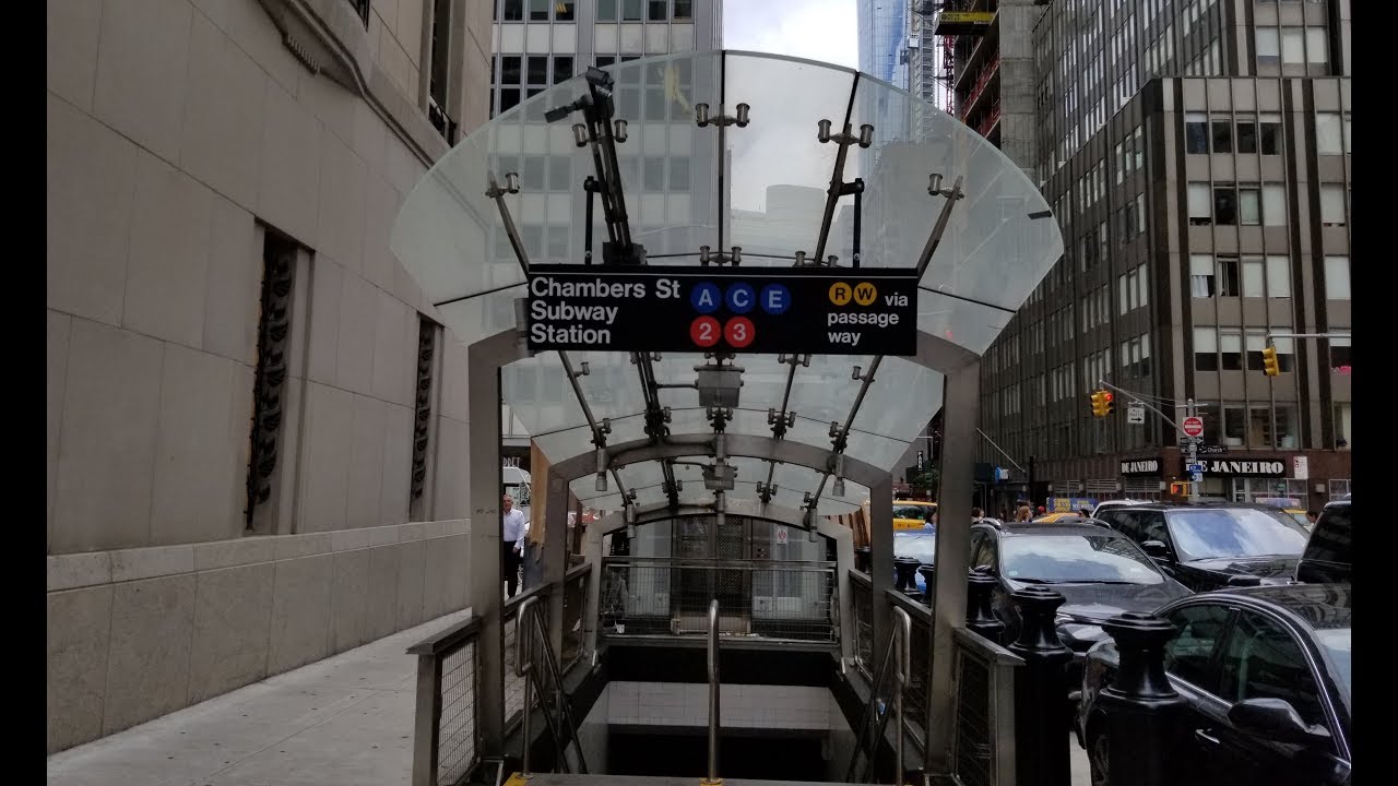 MTA NYC Subway: Train Tour @ Park Place/Chambers Street-World Trade Center/Cortlandt Street
