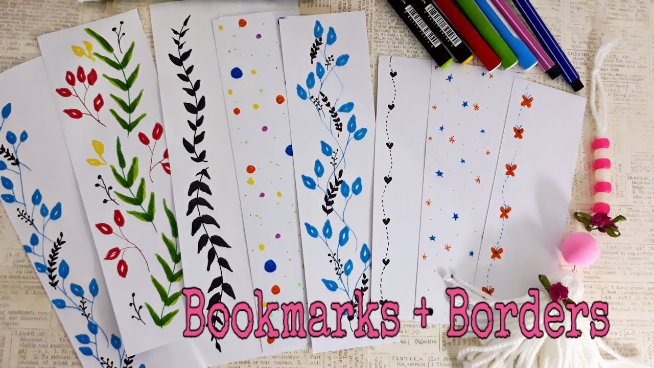 Easy DIY Bookmarks and Borders Ideas/CreativeFari