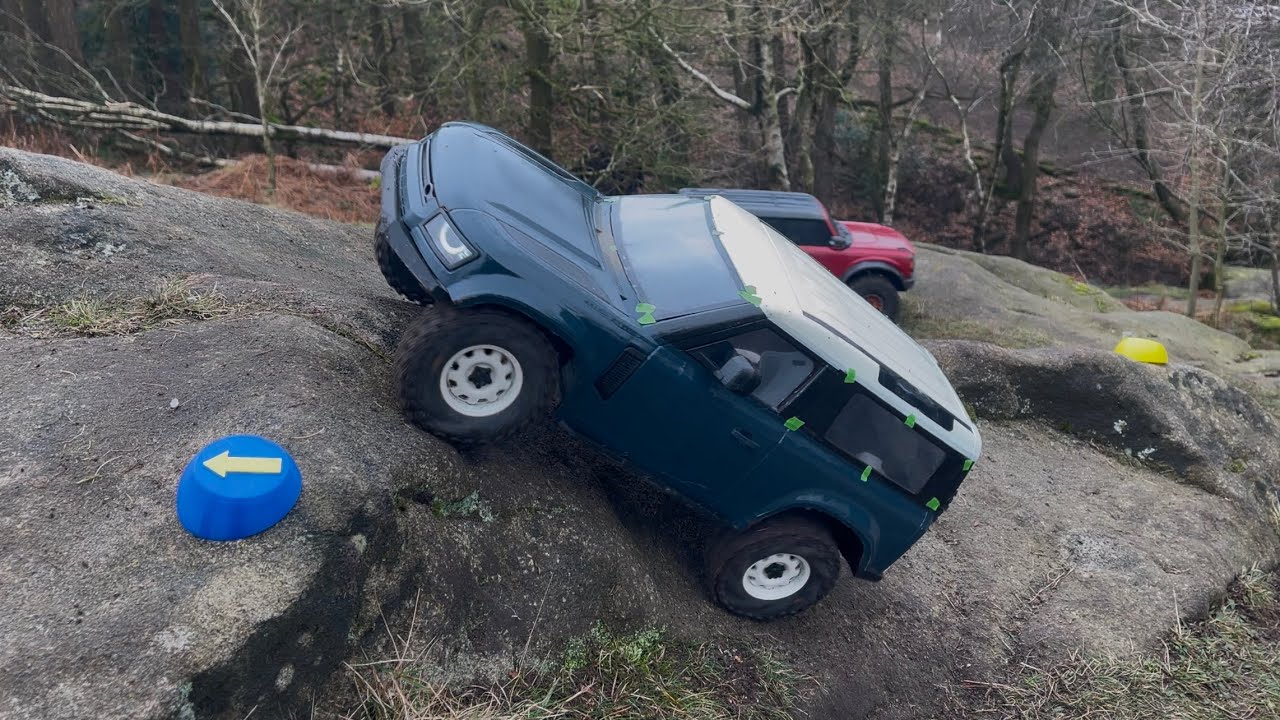 Rc New Land Rover Defender, Uk1 test run with the peak district radio control club PERC
