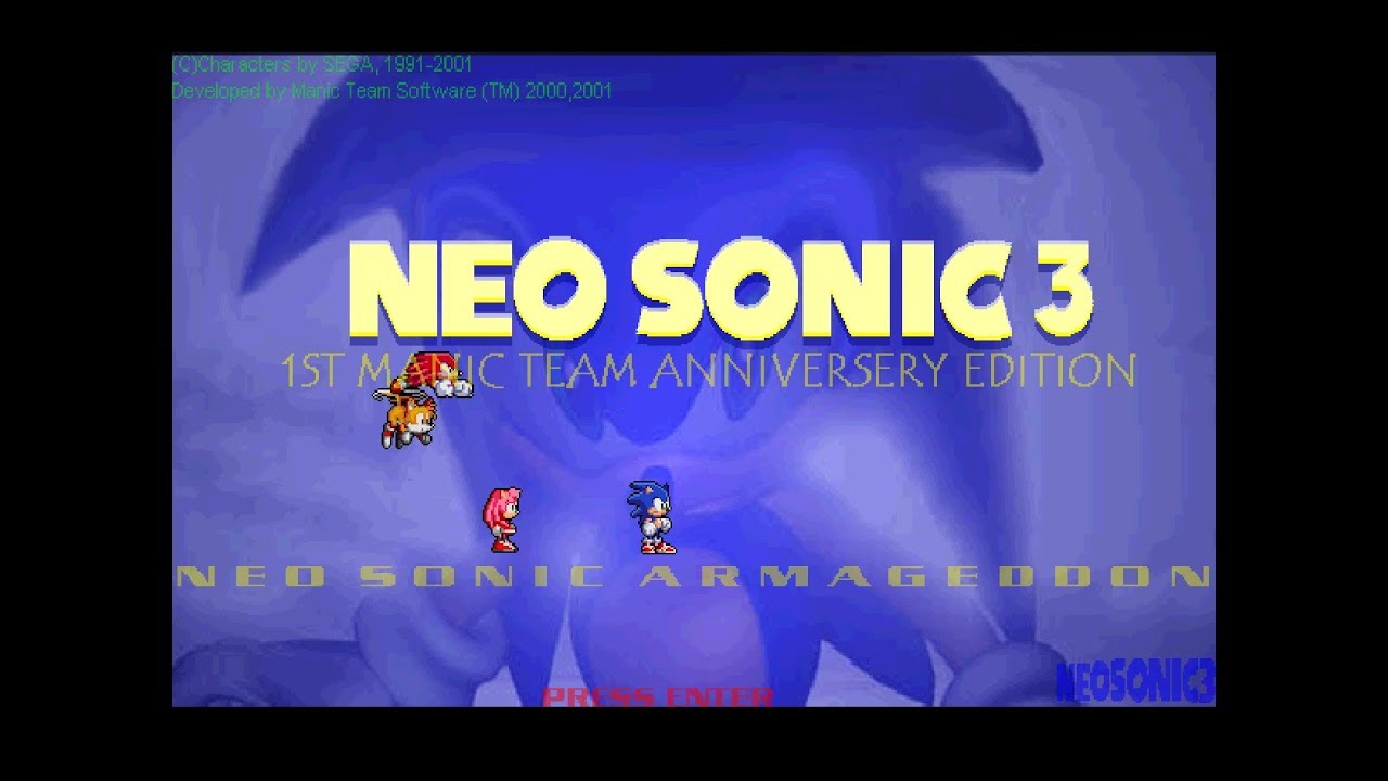 Other&Sonic: Fan Games/Hacks Revisit2: Neo-Sonic 3: Armageddon (Manic Team)
