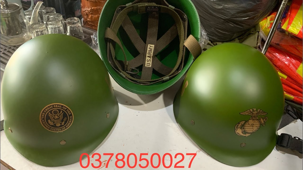 Mũ bảo hiểm mầu xanh oliu US : 0378050027