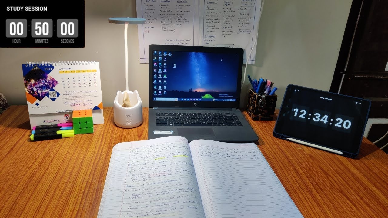 Live | STUDY WITH ME “ Pomodoro sessions📚🙇‍♂️of 120:10 minutes with lofi Hiphop Background music....