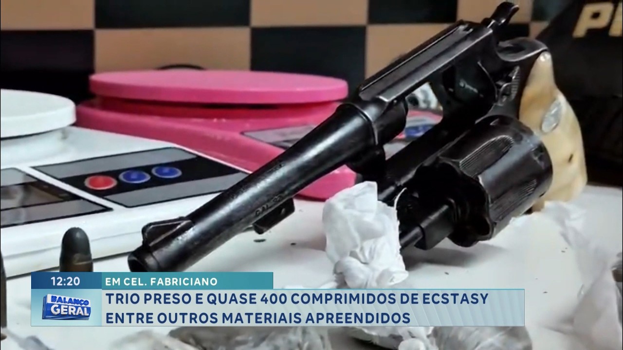 Cel. Fabriciano: Trio preso com quase 400 comprimidos de ecstasy.