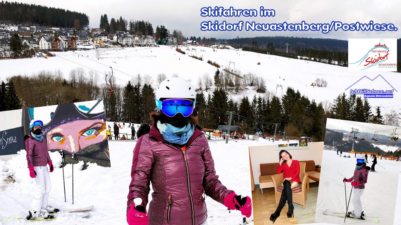 Lena: Skifahren im Postwiesen Skidorf Neuastenberg.