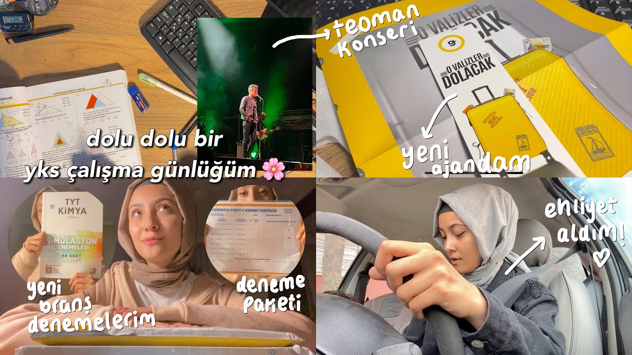 dolu dolu bir yks vlogu 💅 || yeni kaynaklarım ve ajandam,ehliyet aldım! ✨ + Teoman konseri🫀