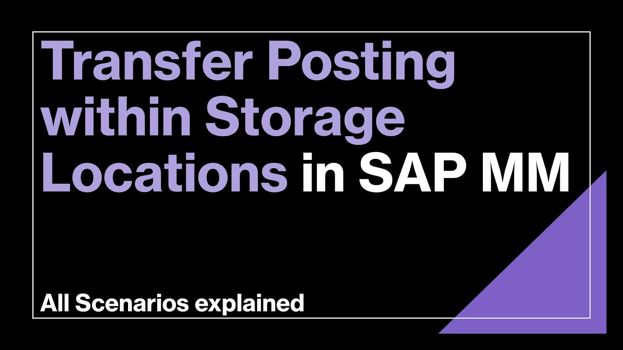 Stock Transfer Sloc to Sloc in SAP MM | Single and Two Step Method | 311 | 313 | 315