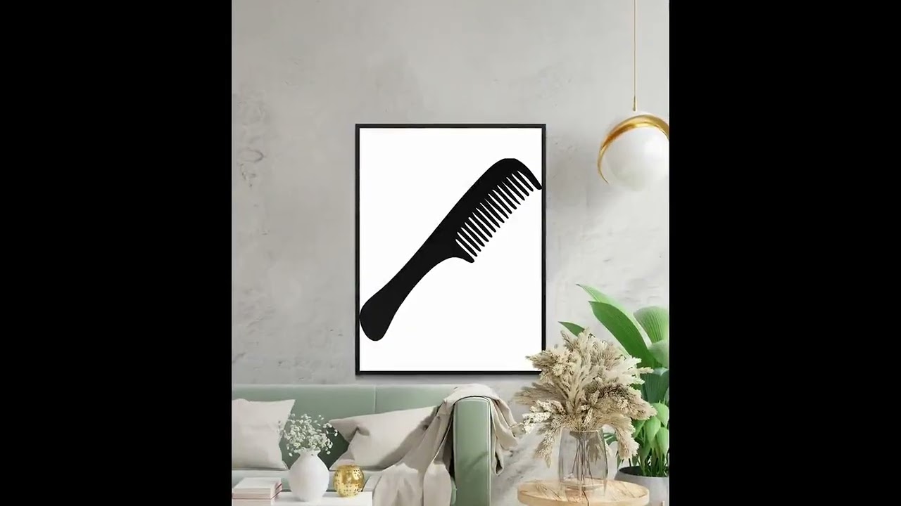 Download Comb Silhouette SVG, Hair Comb Clipart, Grooming Tool Vector, Digital Cut File