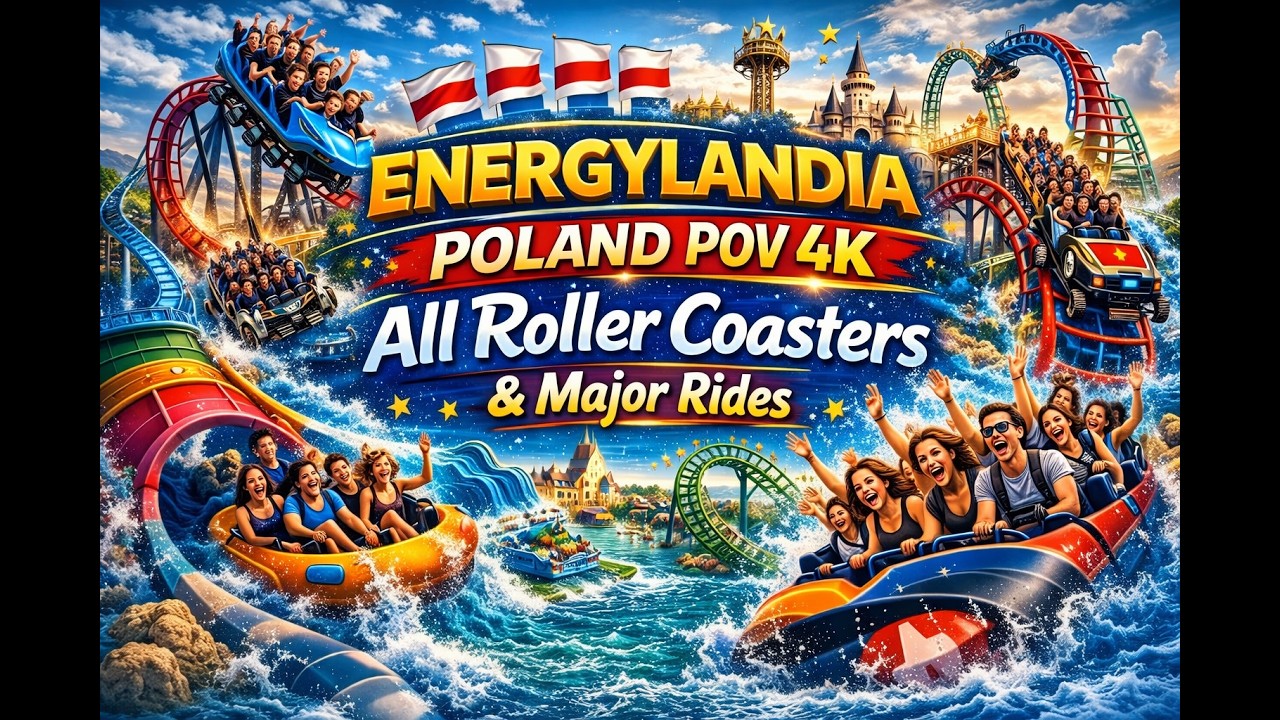 Energylandia, Poland 🎢 All Roller Coasters & Major Rides | Theme Park POV 4K