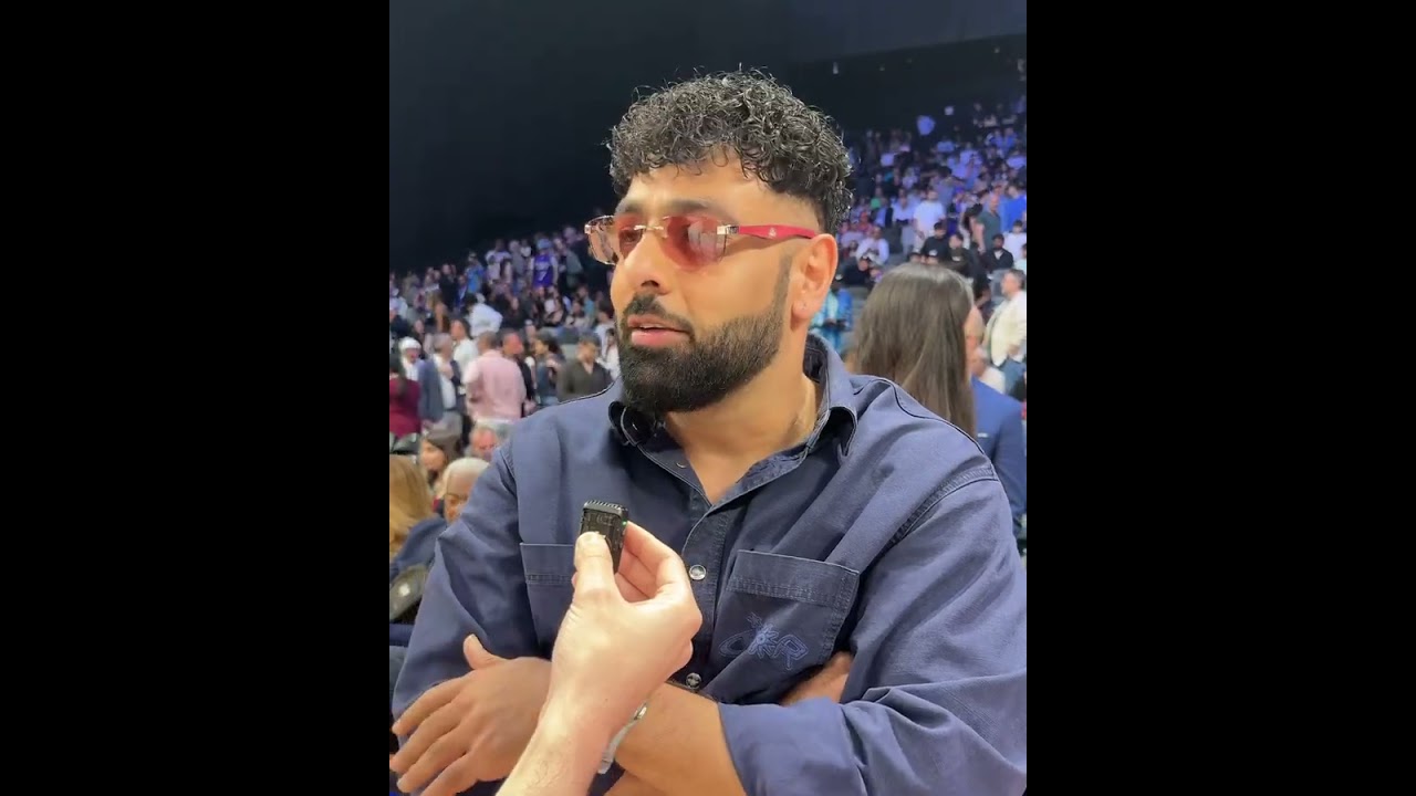 BADSHAH courtside in Abu Dhabi 💫 || #NBAinAbuDhabi #NBACelebRow