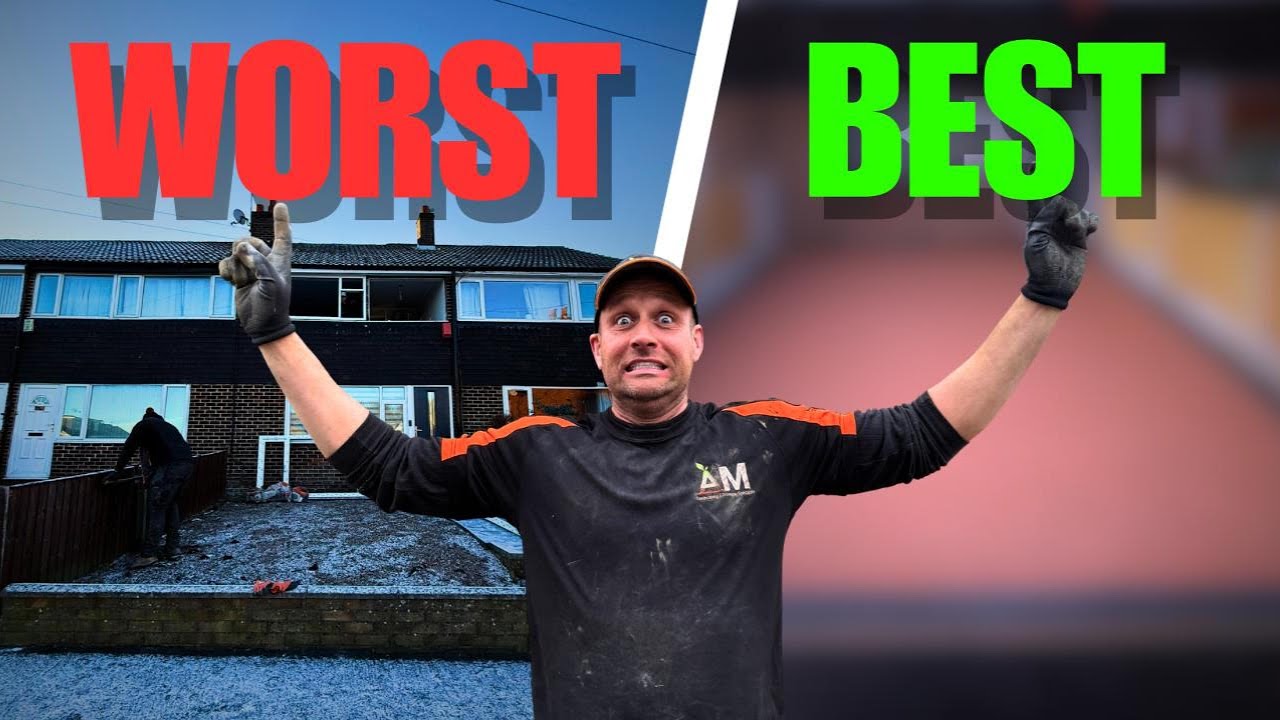 TRANSFORMING the WORST garden to the BEST driveway