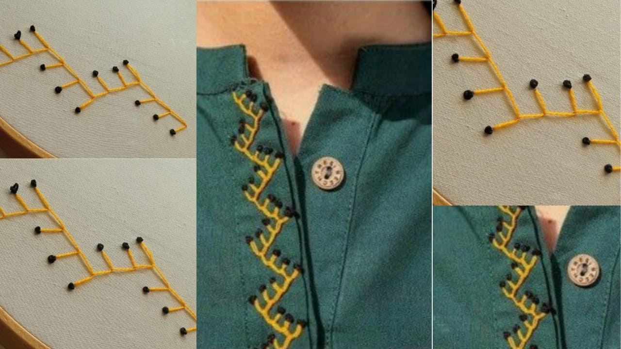 Transform Your Outfits with This Beautiful Neck Embroidery