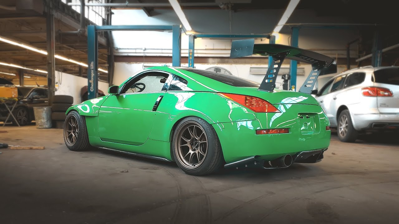 Установка заднего диффузора в рамках проекта Shine Auto Project для Nissan 350z (EP 8) (4K)