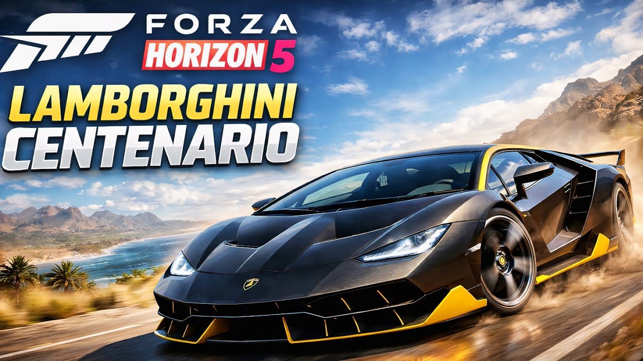 LAMBORGHINI CENTENARIO FORZA HORIZON 5 LOGITECH STEERING WHEEL 