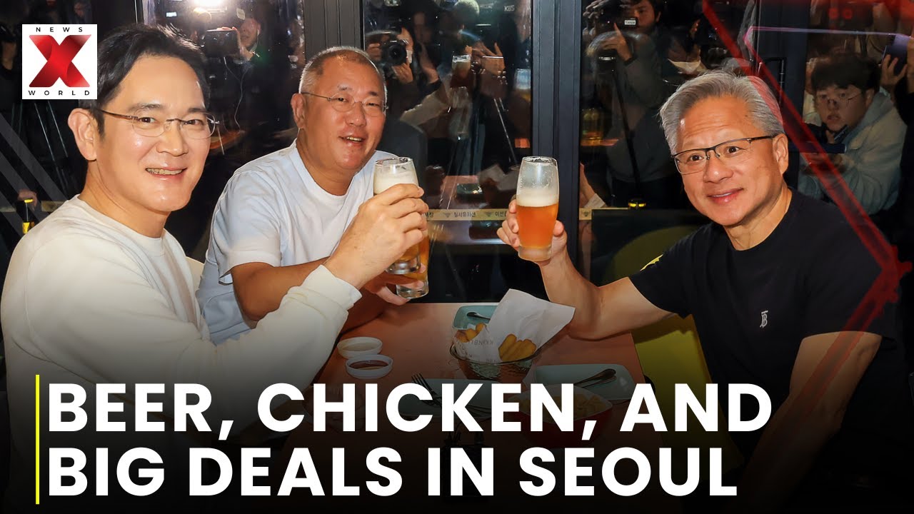 Nvidia CEO joins Samsung and Hyundai leaders for &ldquo;chimaek summit&rdquo; in Gangnam | NewsX World