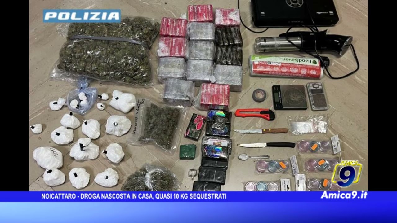 Noicattaro &ndash; Droga nascosta in casa, quasi 10 kg sequestrati