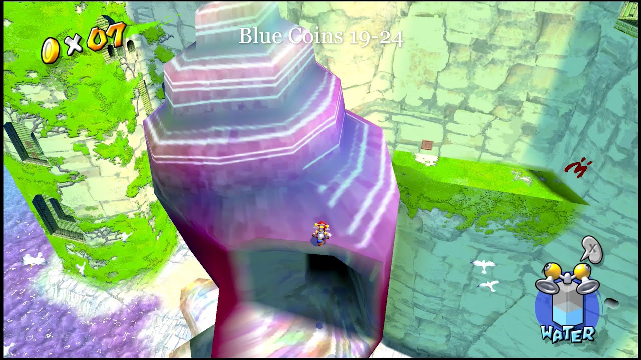 Super Mario Sunshine - Noki Bay: All 30 Blue Coins