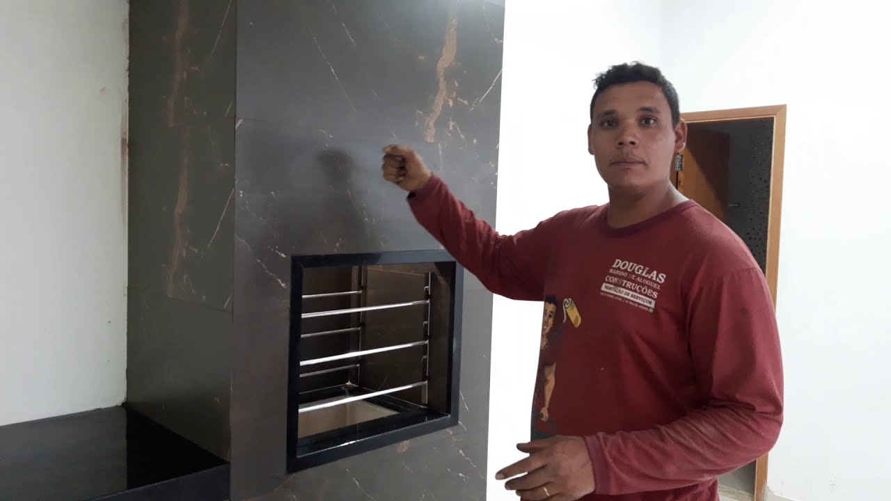 Churrasqueira Quadrada Revestida em Porcelanato