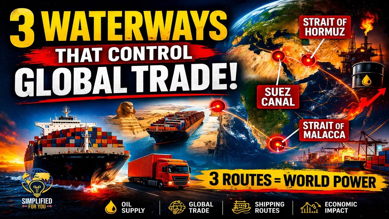 3 Waterways that control global trade - Simplified for you