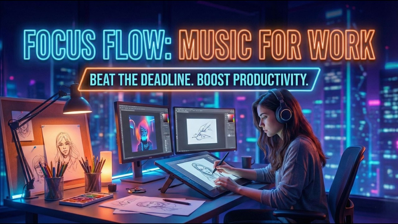 Neon Studio Vibes | Deep Focus Music for Creatives & Boost Productivity