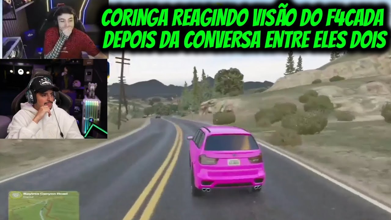 CORINGA REAGINDO VISÃO DO F4CADA DEPOIS DA CONVERSA ENTRE ELES DOIS