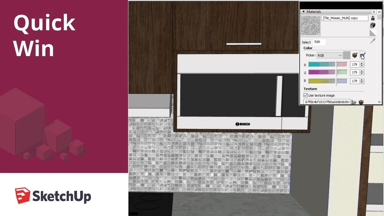 Customizing the colors in your SketchUp model via Match Color (Windows) - Quick Win