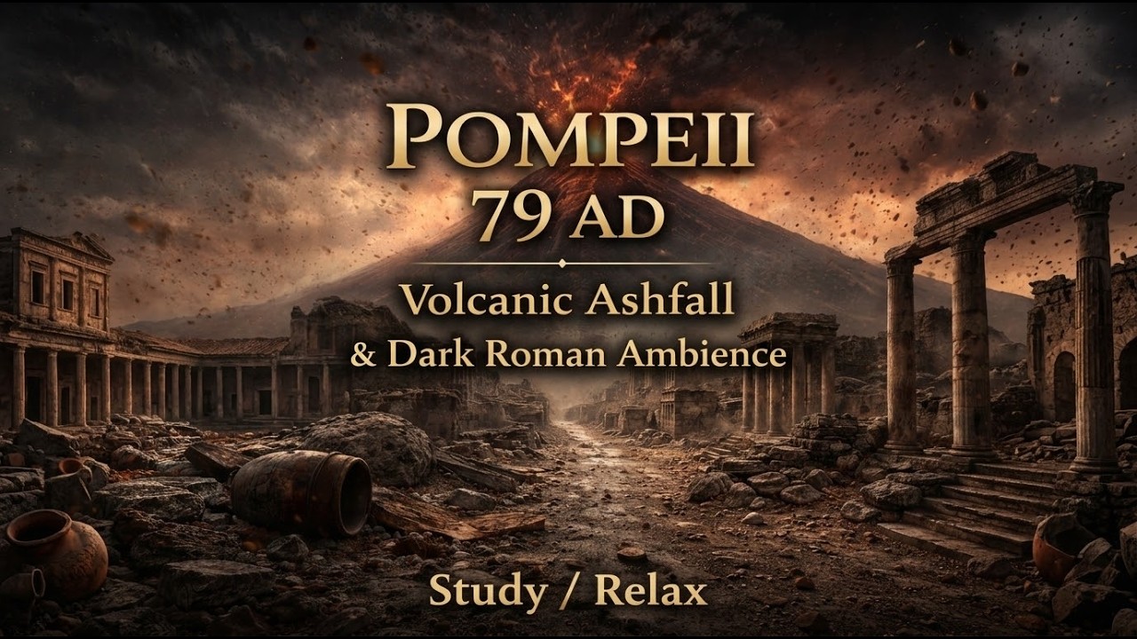 Pompeii 79 AD – Volcanic Ashfall & Dark Roman Ambience | Study / Relax