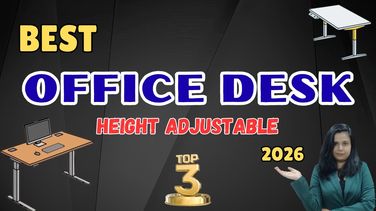Best HEIGHT Adjustable Office Desk in INDIA 2026 👍👍TOP 3 Office Desk for HOME in 2026