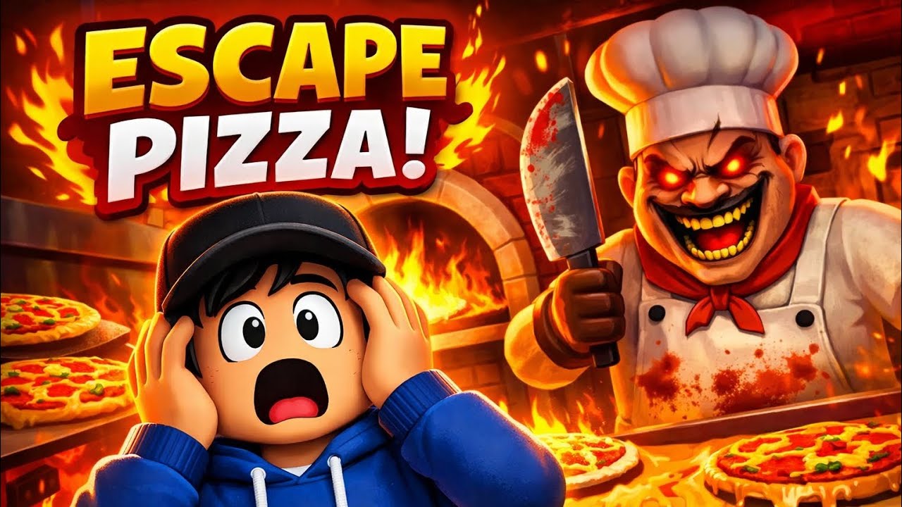 Escape papa pizza's pizzeria! SCARY OBBY roblox! Gameplay Walkthrough No Death 4K
