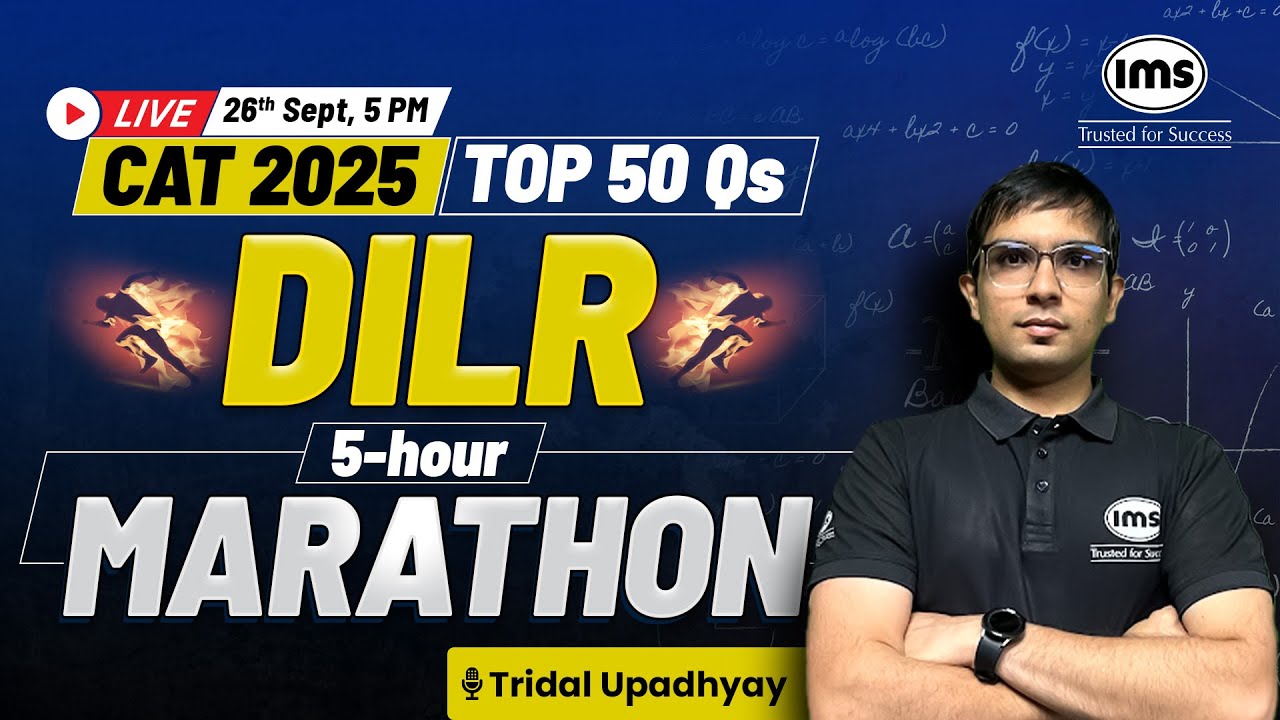 CAT 2025 Marathon | DILR-1 | Top 50 CAT DILR Questions Revision | Tridal Upadhyay